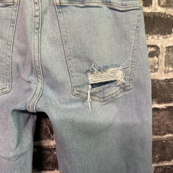 AGOLDE Sophie High Rise Skinny Crop Jeans Parallel Light Wash Raw Hem - Picture 10 of 13